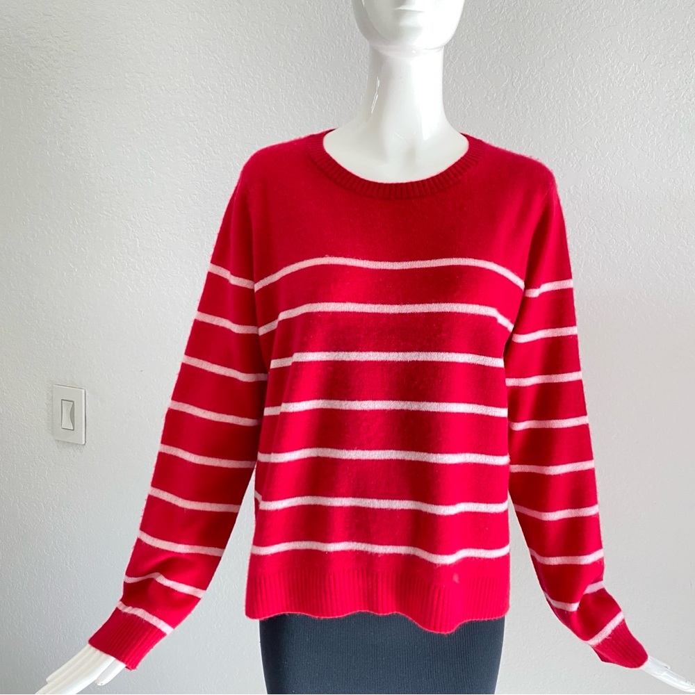 Calson Red Striped cashmere Sweater - Picture 4 of 8